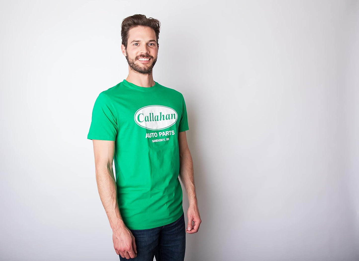 Crazy Dog Mens Callahan Auto Parts T Shirt Funny Graphic Novelty Tee