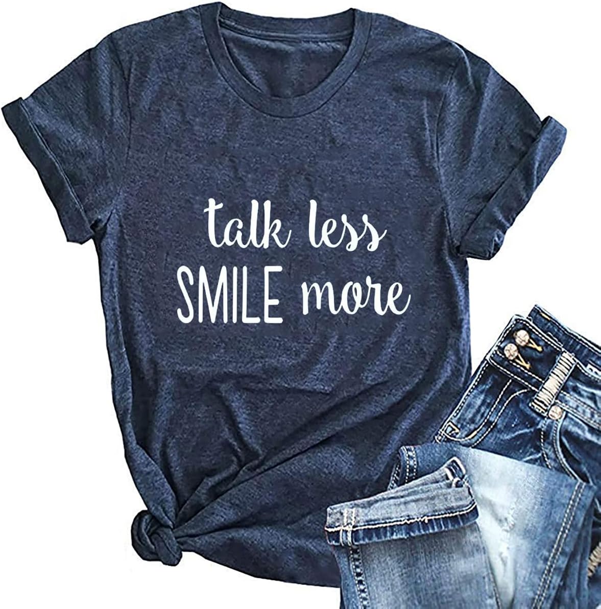 Yimoya Womens Hamilton Lyrics Shirts Casual Talk Less Smile More Rise Up Musical Graphic Tees