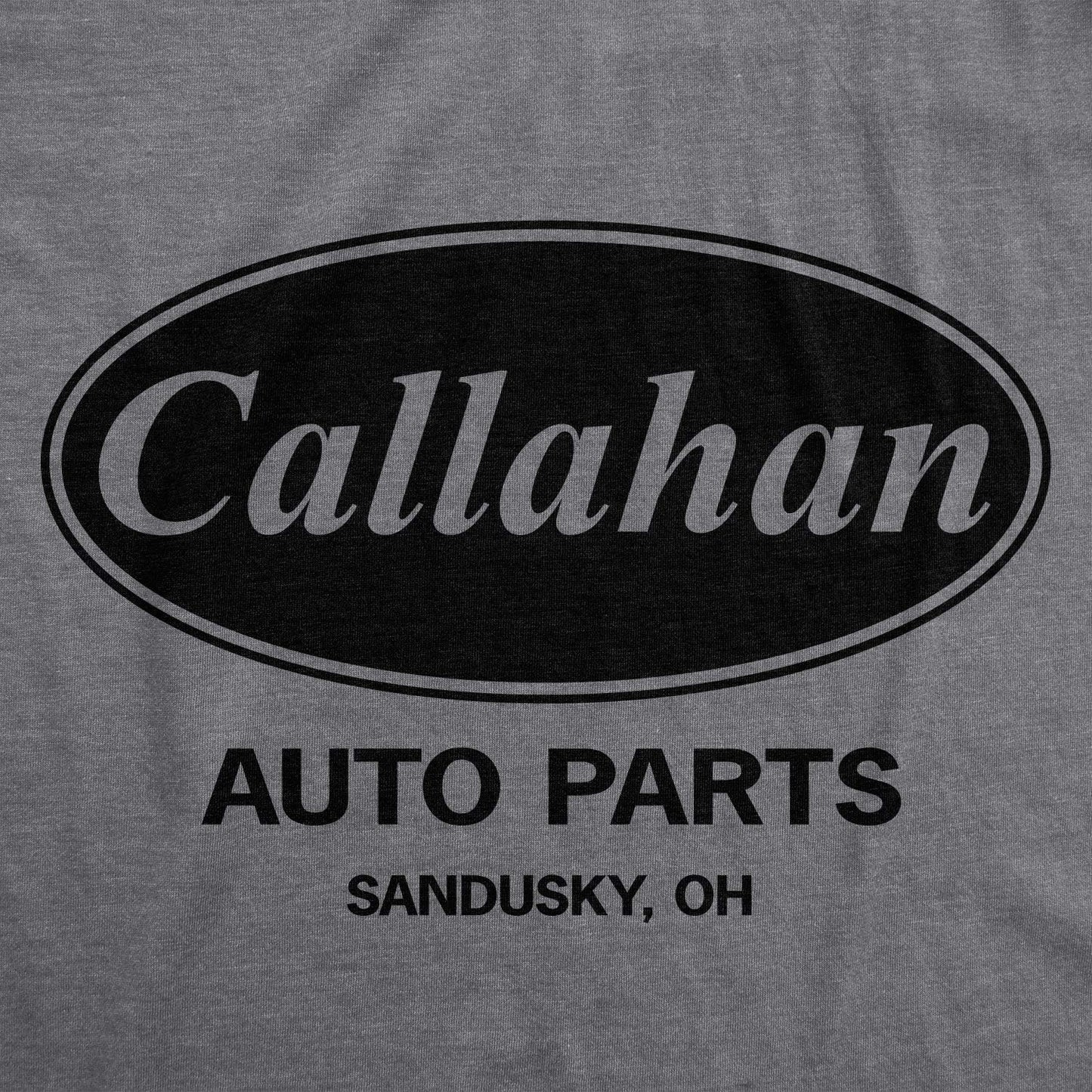 Crazy Dog Mens Callahan Auto Parts T Shirt Funny Graphic Novelty Tee