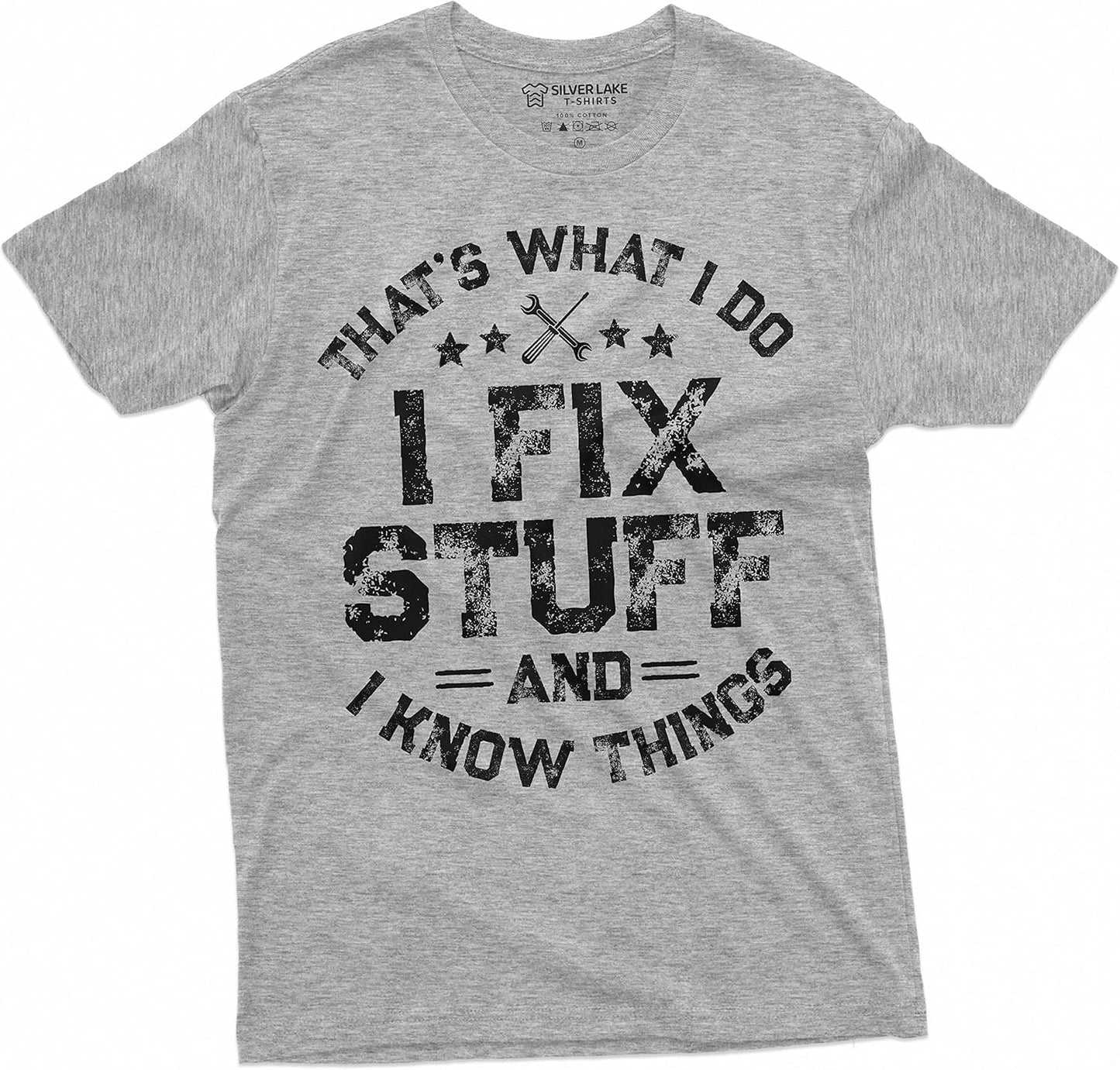Men's Funny I fix Stuff T-Shirt Mechanic Engineer Garage Tee Shirt