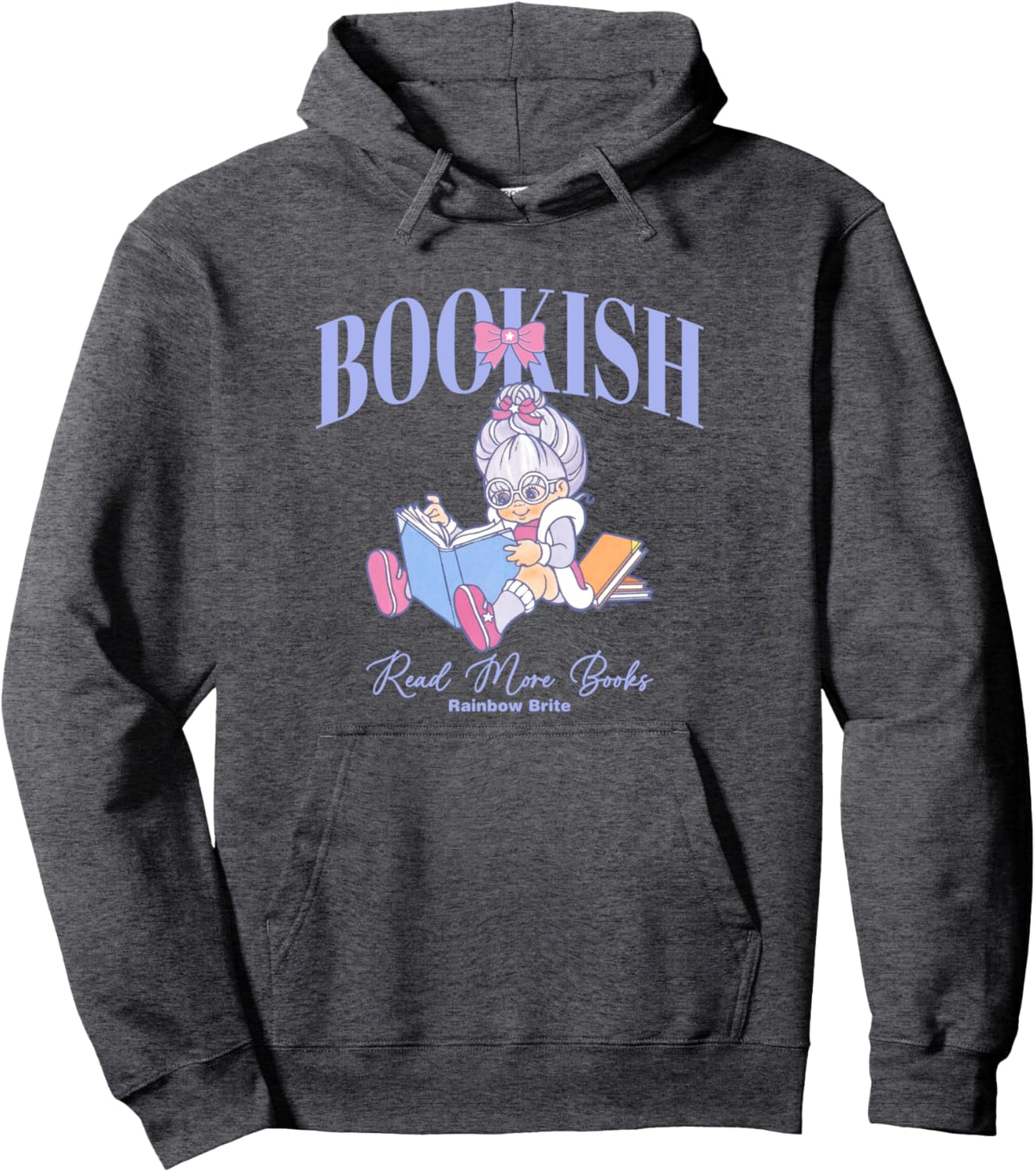 Rainbow Brite Bookish Read More Books Vintage Chest Logo Pullover Hoodie