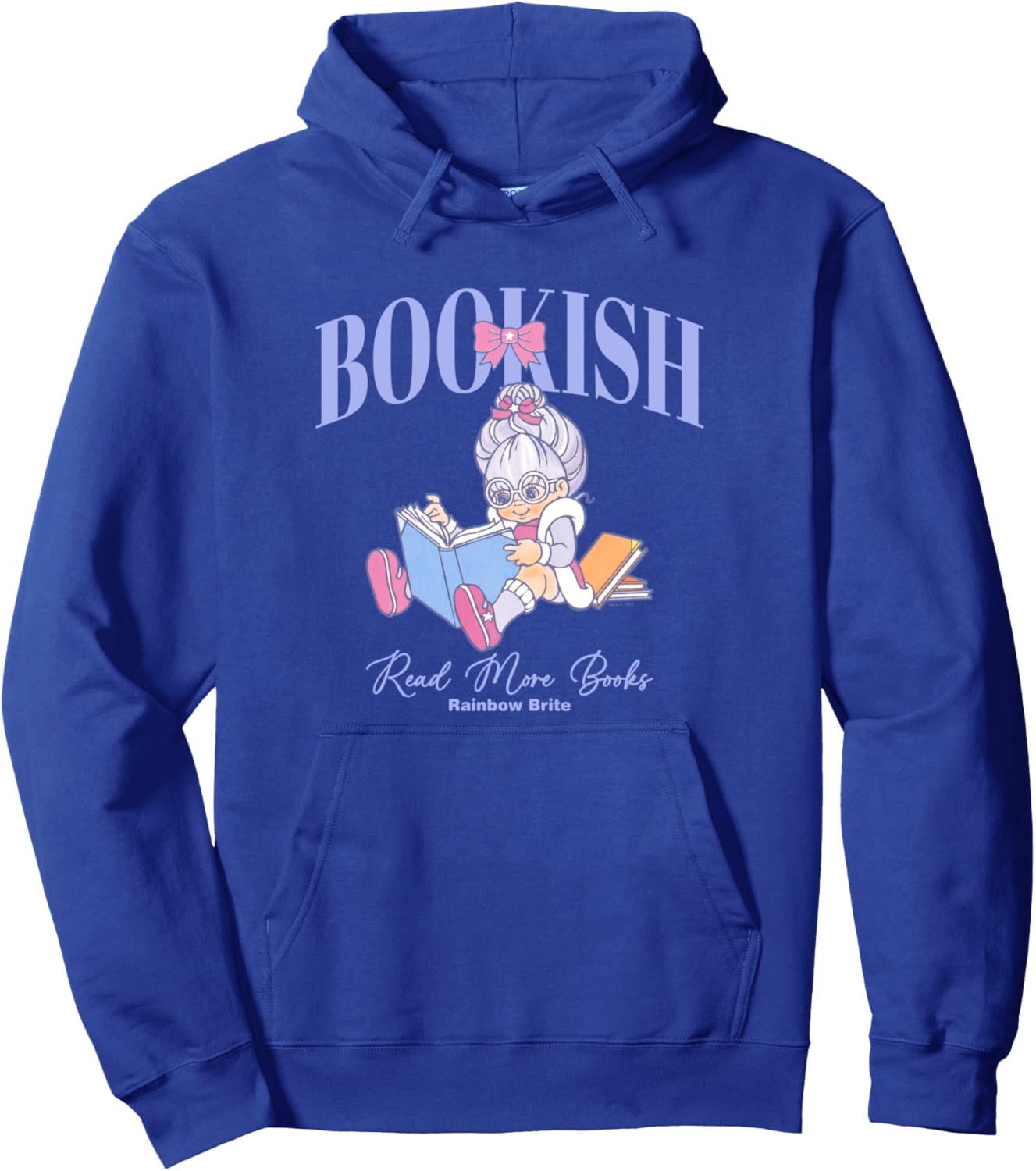 Rainbow Brite Bookish Read More Books Vintage Chest Logo Pullover Hoodie