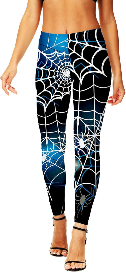 AOBUTE Women's Halloween Leggings Stretchy Printed Legging Tights