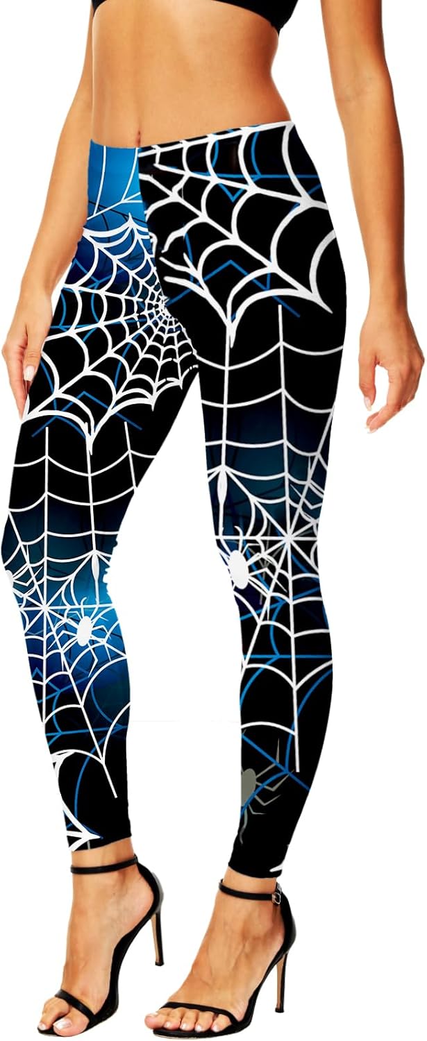 AOBUTE Women's Halloween Leggings Stretchy Printed Legging Tights