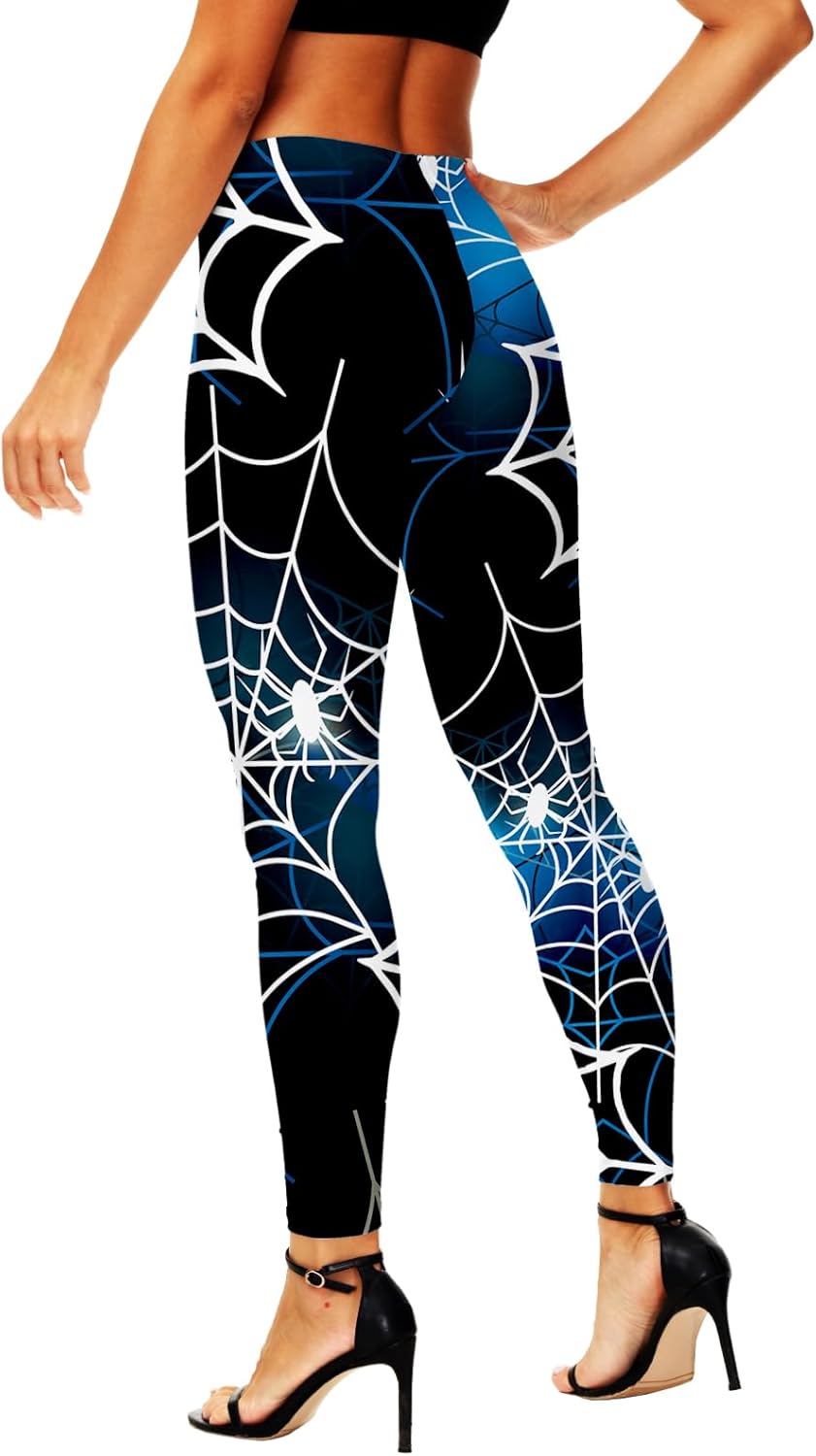 AOBUTE Women's Halloween Leggings Stretchy Printed Legging Tights