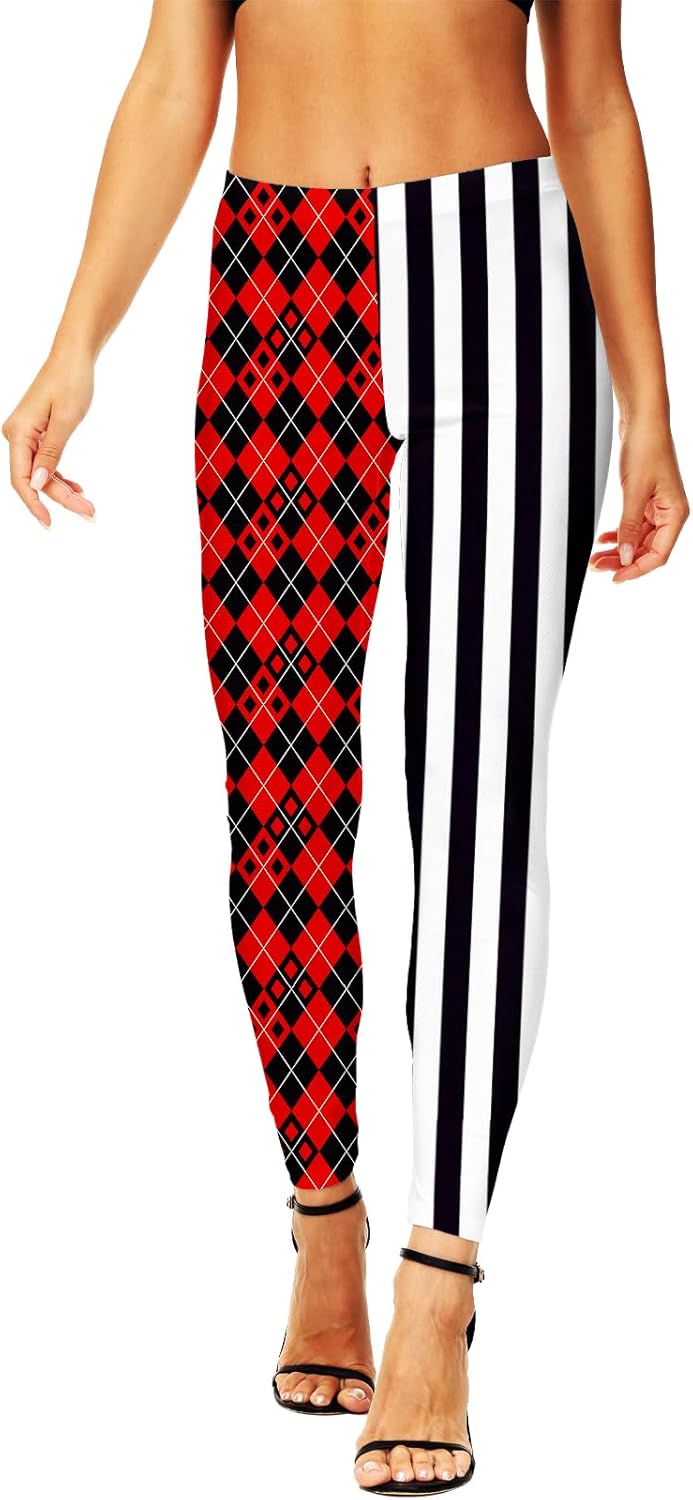 AOBUTE Women's Halloween Leggings Stretchy Printed Legging Tights