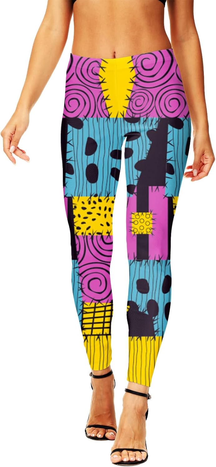 AOBUTE Women's Halloween Leggings Stretchy Printed Legging Tights