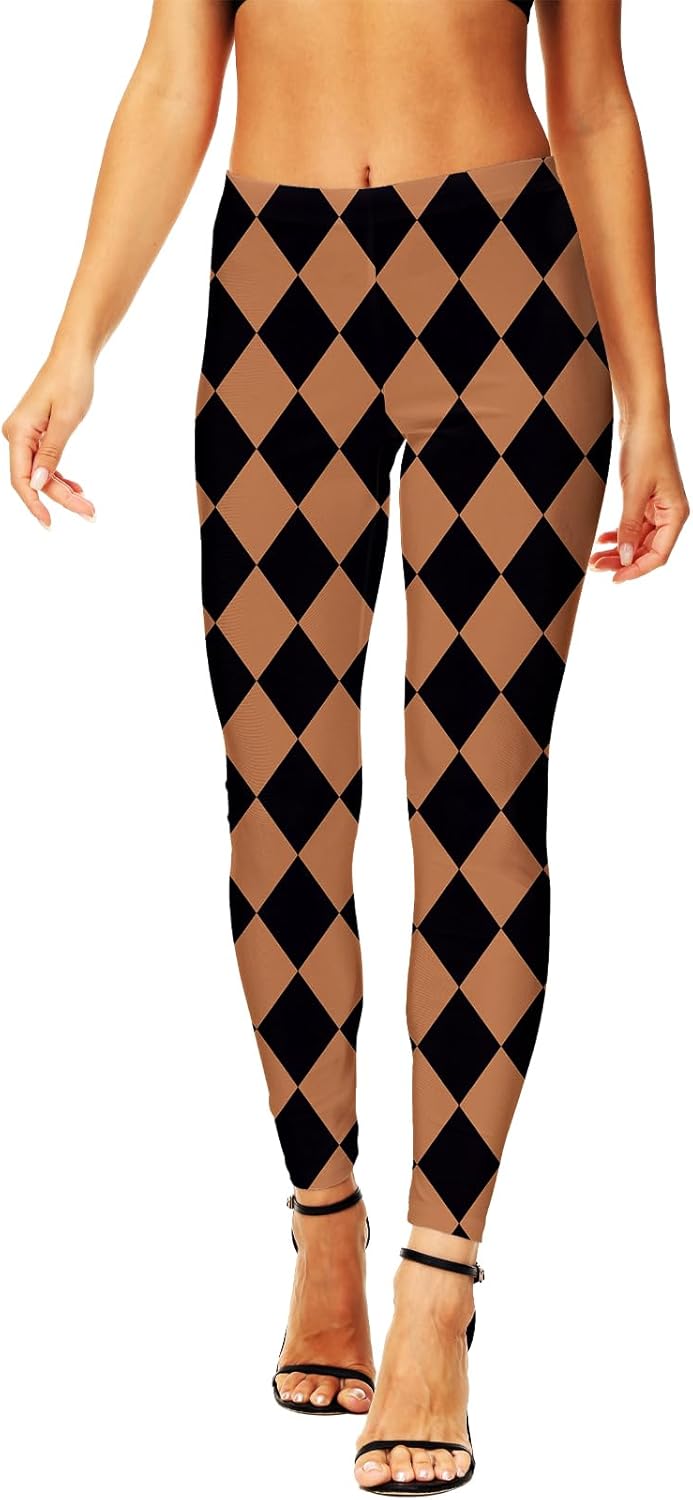 AOBUTE Women's Halloween Leggings Stretchy Printed Legging Tights