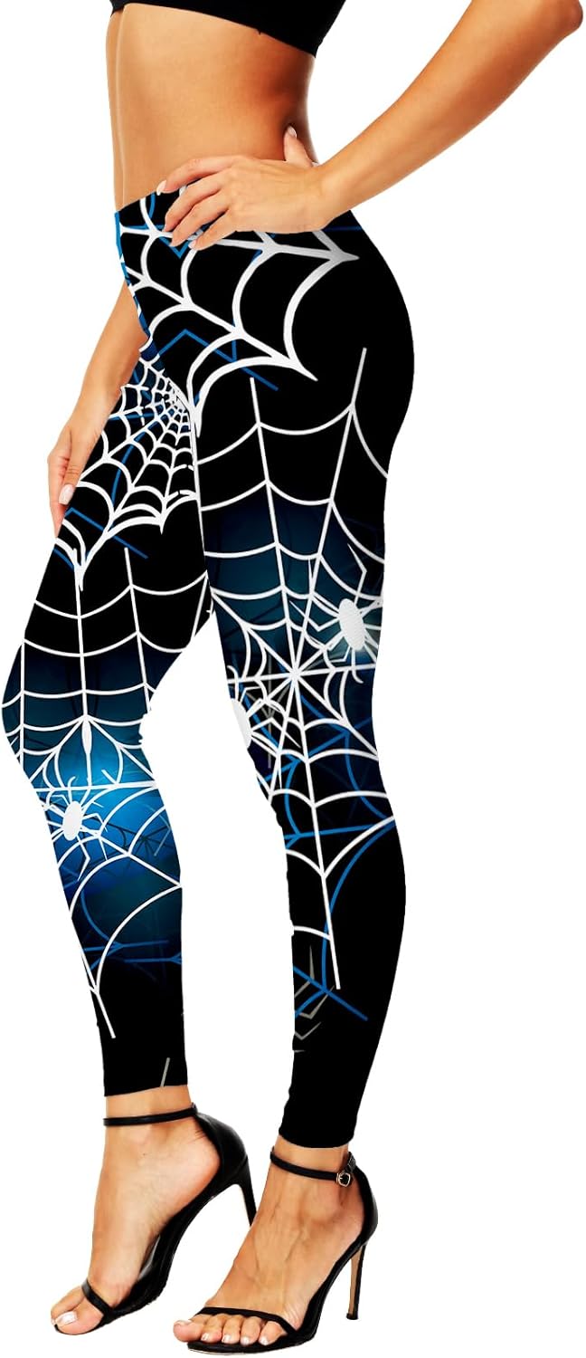 AOBUTE Women's Halloween Leggings Stretchy Printed Legging Tights