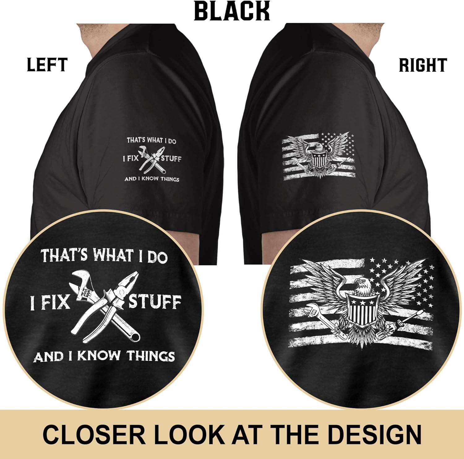 Thats What I Do I Fix Stuff Shirt, I Fix Stuff and Know Things Tshirt for Men, Funny Men Stuff 2