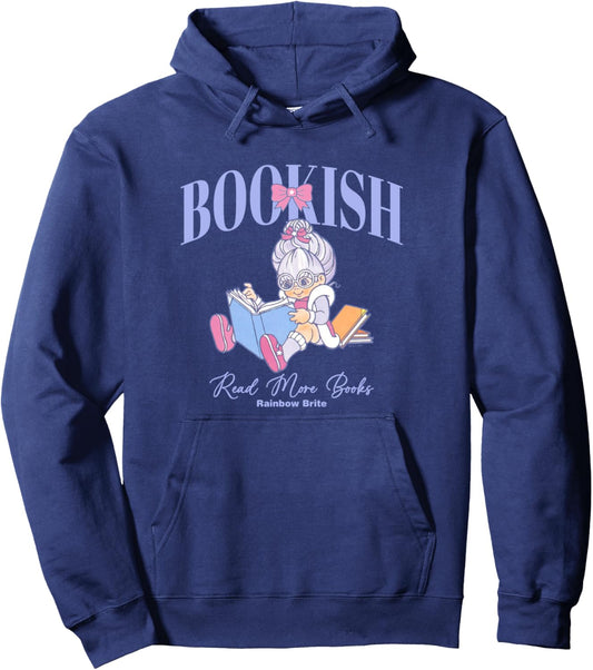 Rainbow Brite Bookish Read More Books Vintage Chest Logo Pullover Hoodie